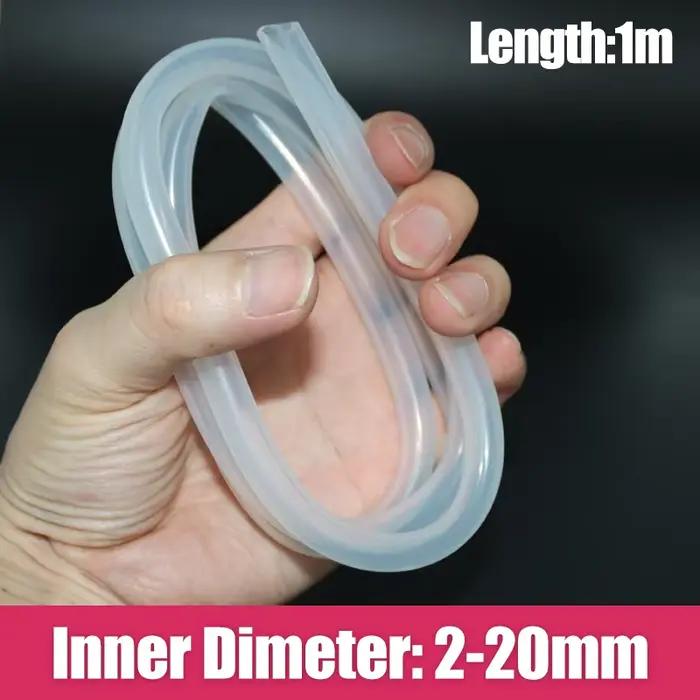 Tuyau en Silicone de qualité alimentaire, Transparent, 2 3 4 5 6 7 8 9 10 12 14mm, Flexible, non tox