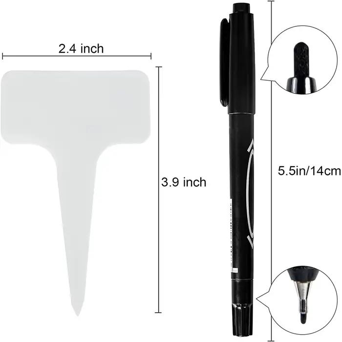 Étiquettes de plantes imperméables en plastique en forme de T, 30 pièces, 10CM, étiquettes de jardin