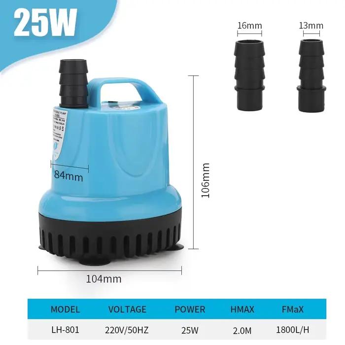 Pompe à eau submersible - Pompe de circulation pour aquarium avec fonction d'aspiration au fond et f