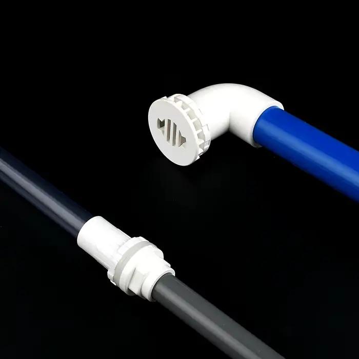Joints de vidange d'aquarium en PVC blanc, 1 pièce, 90 °   Connecteurs de Drainage coudés, pièces de