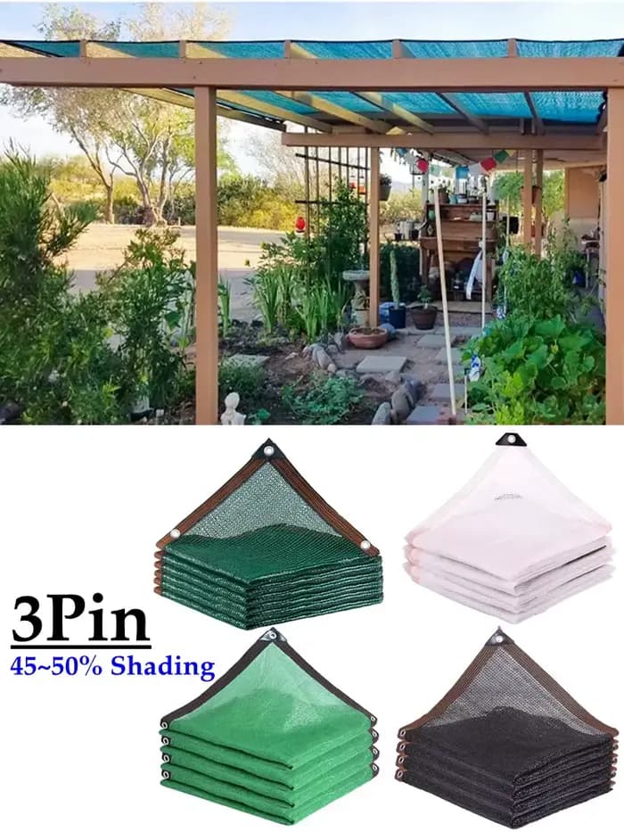 4 couleurs 3 broches 50% ombrage jardin Anti UV noir blanc vert foncé HDPE pare-soleil Net bonsaï pl