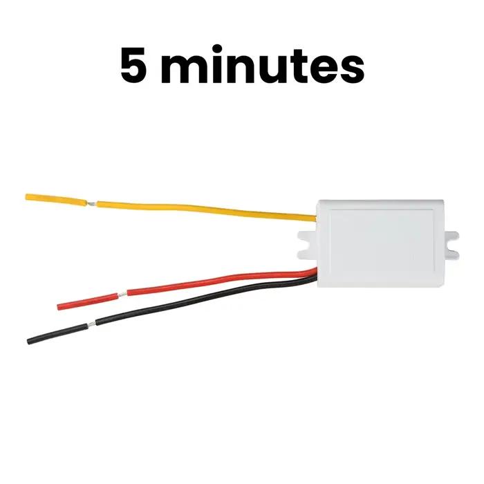 Relais de temporisation réglable 5 min/20 min, contrôleur de commutation à temporisation de déconnex