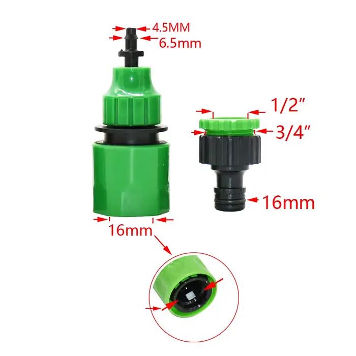 Robinet d'arrosage 1/4 ", connecteur rapide pour tuyau d'eau, 4/7 8/11 16mm, Joint 1/2 "1" 3/4 ", fi