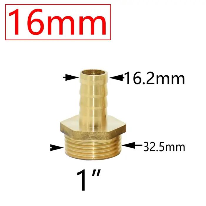 Connecteurs de tuyau d'eau en laiton, filetage mâle de 1 "à 16/19/25/32mm, Joint de coupleur de tuya