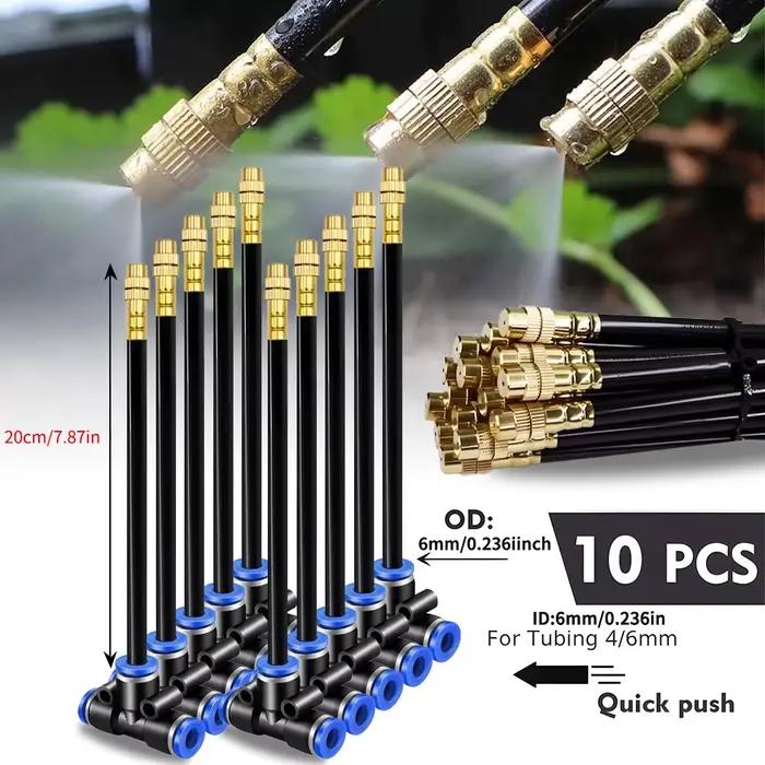 30-5m 1/4" 4/6mm Système de refroidissement par brumisation 360 °   Pulvérisateur atomiseur à buse r