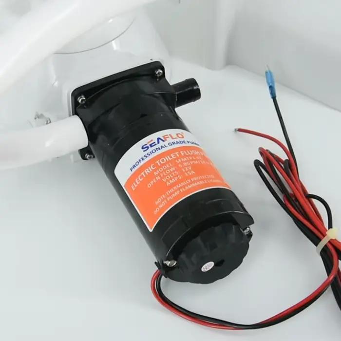 Pompe de chasse d'eaux usées horizontale pour purée de toilettes 12V, équipée d'une pompe de chasse 
