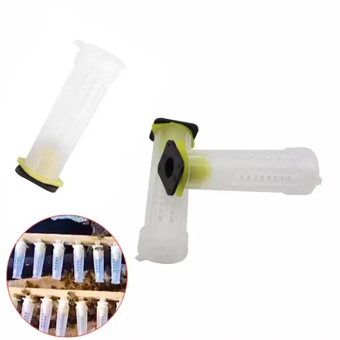 20 pièces reine cage couvercle arrière receveur reine cellules en plastique abeilles boîte cages abe