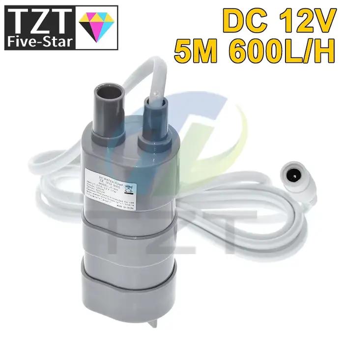 Pompe à eau submersible haute pression DC 12V 600L/H, micro-moteur à trois fils avec adaptateur USB 
