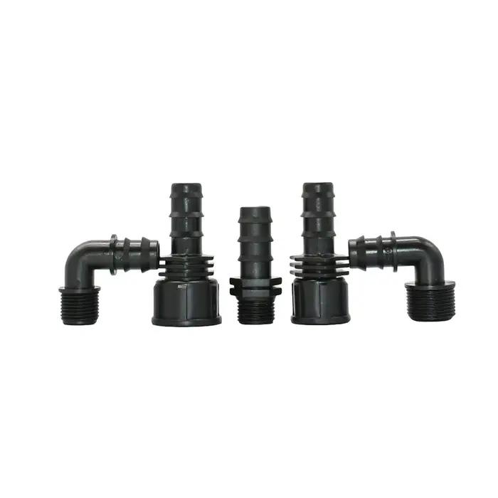 Connecteur de tuyau en plastique, filetage 1/2 3/4 1 pouce à 16/20/25mm, raccord de tuyau en plastiq