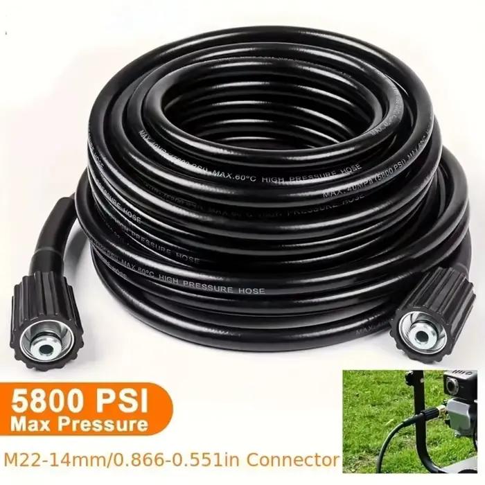 Tuyau de lavage haute pression 5800 PSI M22-14mm, Tube d'extension Durable pour un nettoyage efficac