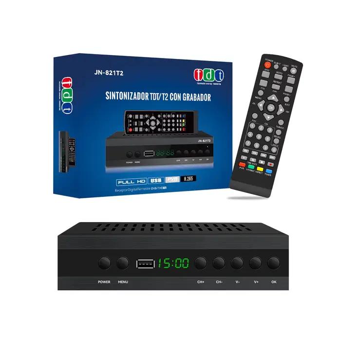 Récepteur satellite TV 2026 JN-821T2, décodeur TDT HD espagnol, décodeur numérique TDT HD DVB-T2 H.2