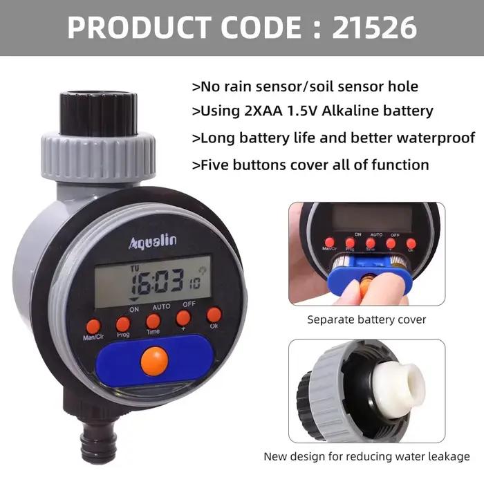 Automatique LCD Affichage Arrosage Minuterie Électronique Maison Jardin Ball Valve Minuterie D'eau P