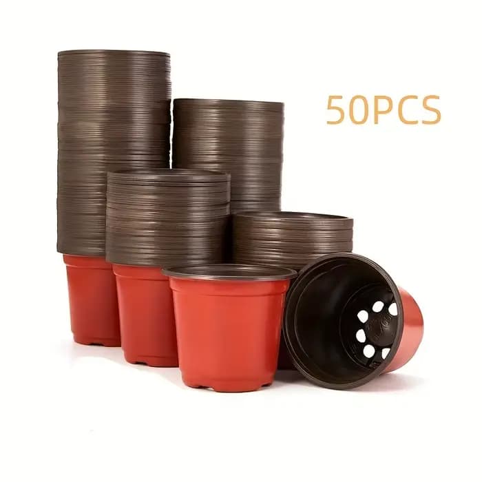 Paquet de 50 Pots de pépinière de style américain – Conteneurs polyvalents pour semis intérieurs/ext