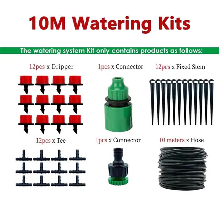 Système d'irrigation goutte-à-goutte DIY pour serre 10M-30M, kits d'arrosage automatique par micro-g