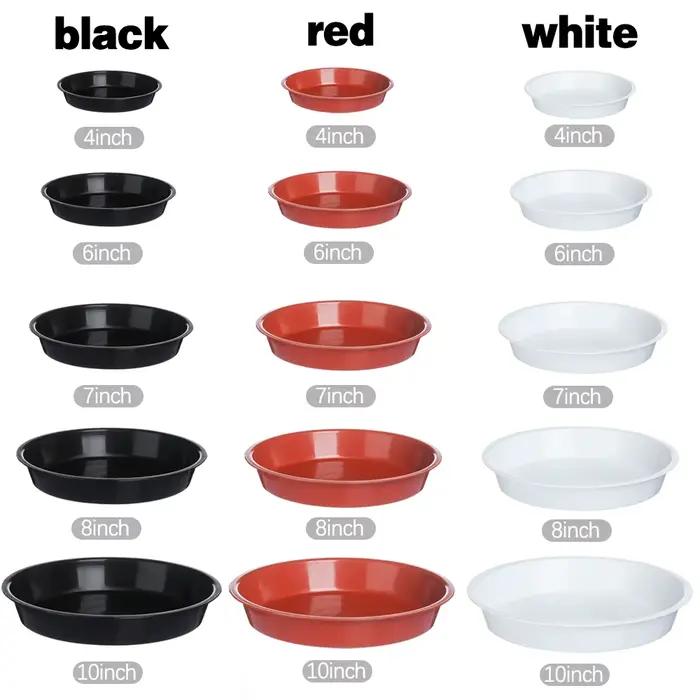 Soucoupe pour plantes, 3 pièces, plateaux d'égouttement de 4/6/7/8/10 pouces, plateaux en plastique,