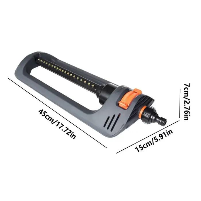Arroseur oscillant de jardin à 19 trous avec base lestée pour pelouse et jardin, large couverture