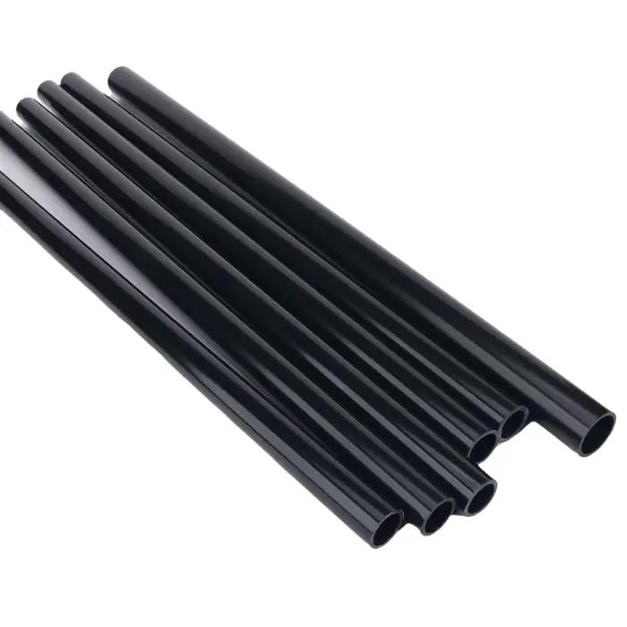 Tuyau d'eau d'irrigation de jardin en PVC noir de 50cm de Long, raccords de Tube d'aquarium, tuyau d