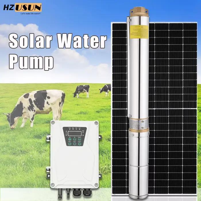 3 pouces pompe solaire bomba de agua Kit solaire Con panneau DC solaire Submersible forage puits pom