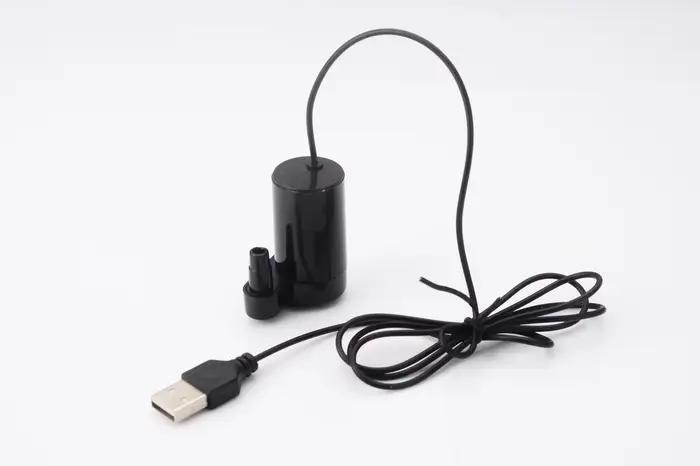 Mini pompe à eau submersible USB DC 3-5V, moteur sans balais ultra silencieux pour aquarium, bassin,