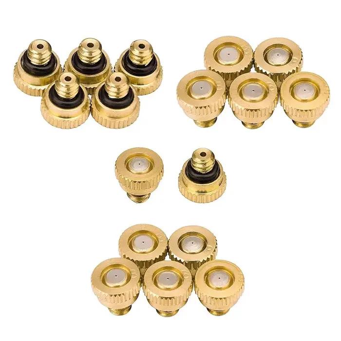 Buses de brumisation d'eau en laiton 17 pièces filetage 0.3Mm basse pression pour jardin