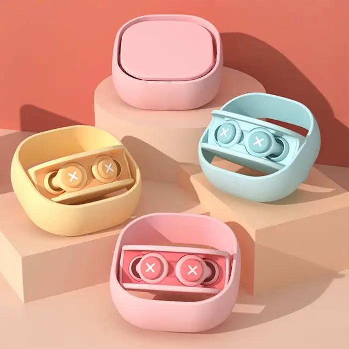Bouchons d'oreille à réduction de bruit nocturne avec étui, bouchons d'oreille à 3 couches pour dormir, suppression du bruit, blocage du son en silicone