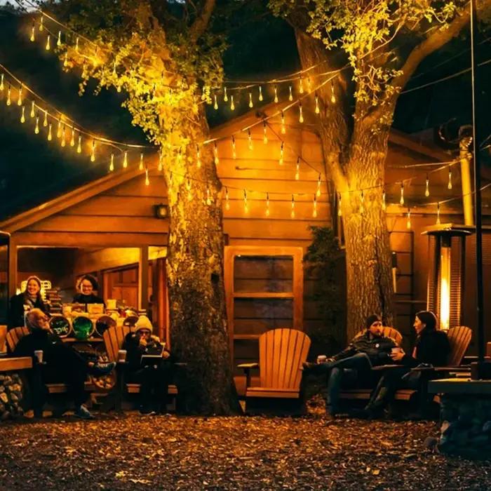 5-12m gouttelettes d'eau chaîne solaire lumières étanche décoration extérieure guirlande Fariy lumières noël fête de mariage jardin