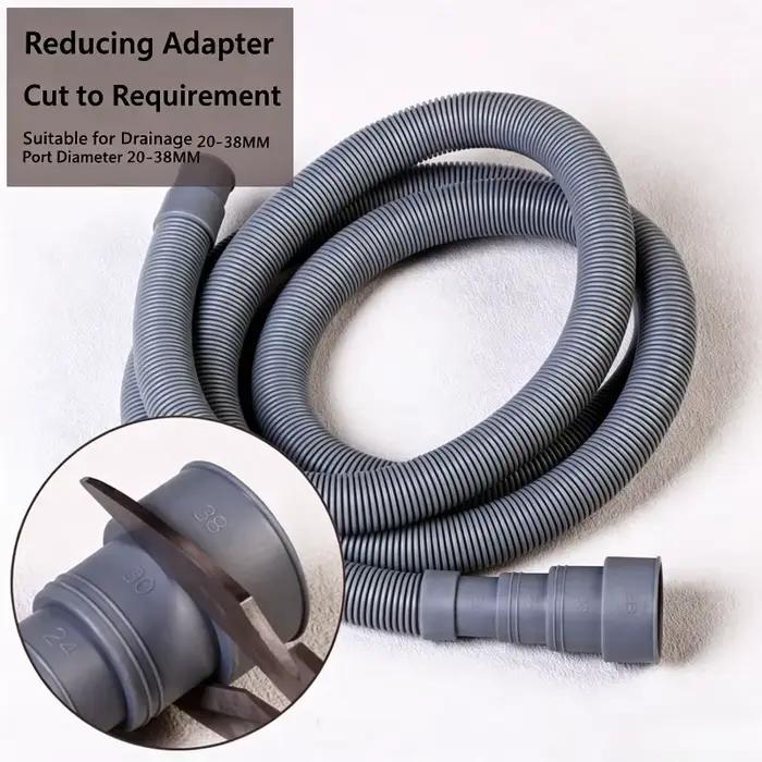 Tuyau d'extension de vidange pour machine à laver et lave-vaisselle de 80/100/250 cm avec colliers de serrage –