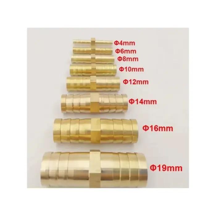 Raccord de tuyau droit en laiton 3 4 5 6 8 10 12 14 16 19 25mm