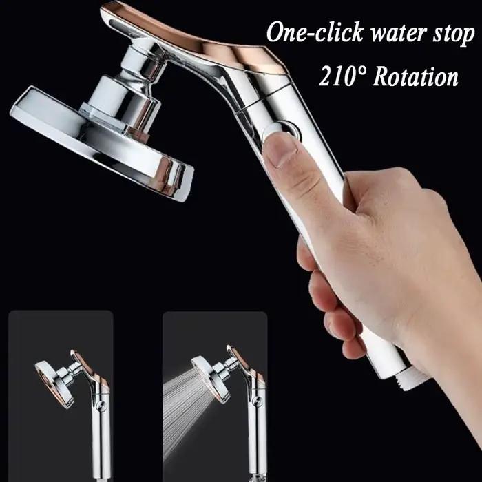 210 ° Pommeau de douche rotatif à haute pression
