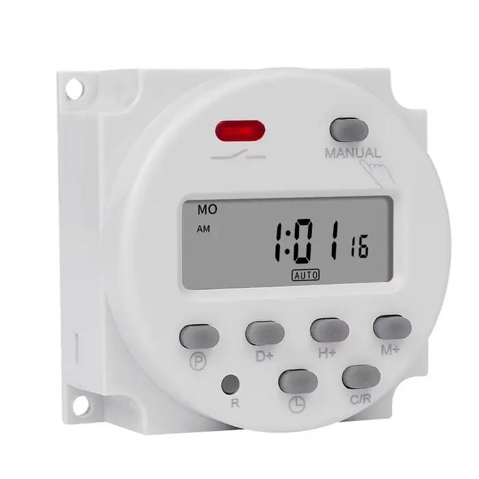 Minuteur programmable hebdomadaire numérique 7 jours 12V AC/DC 220V AC