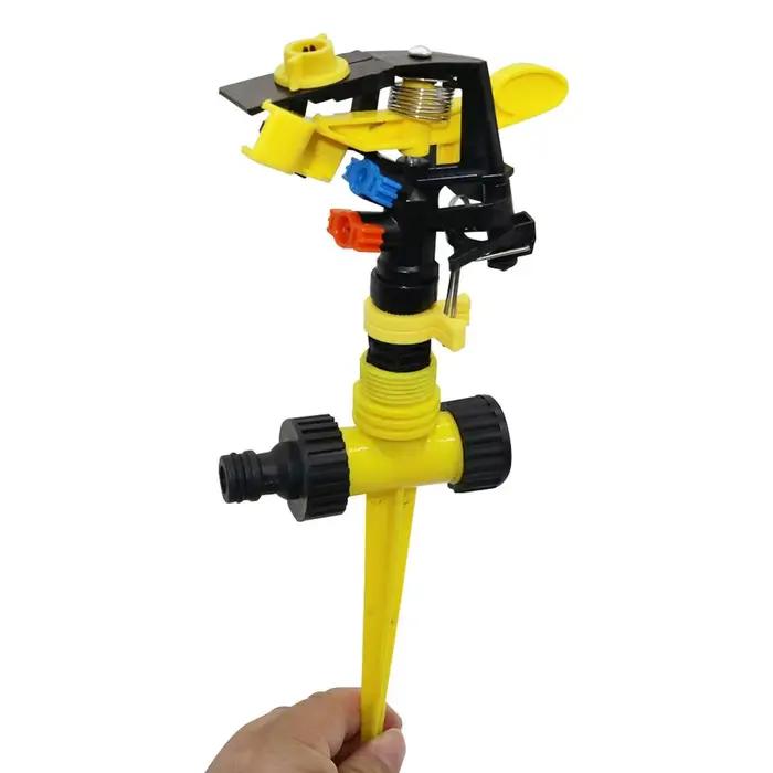 Arroseur à percussion à bascule à pointes réglables buse d'arrosage oscillant jardin agriculture irrigation pelouse jet rotatif 360 degrés