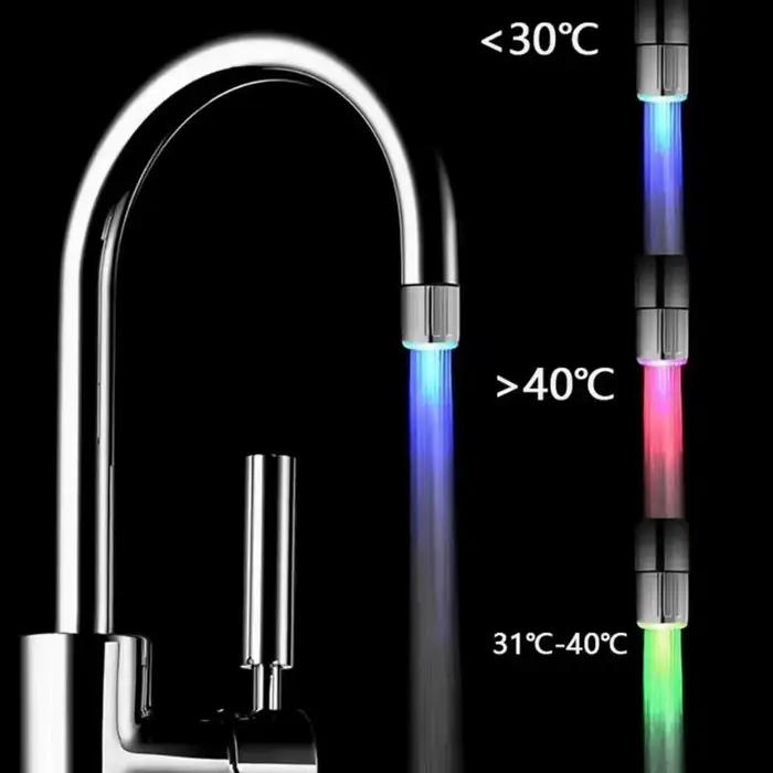 Robinet à capteur écologique avec indicateur LED 3 couleurs