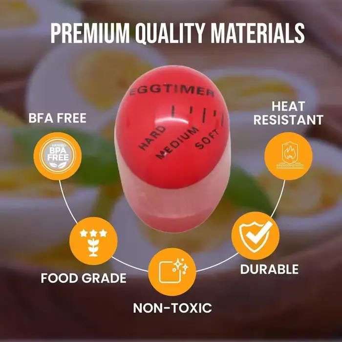 Minuteur à œufs, outil de cuisson créatif pour œufs durs ou mollets