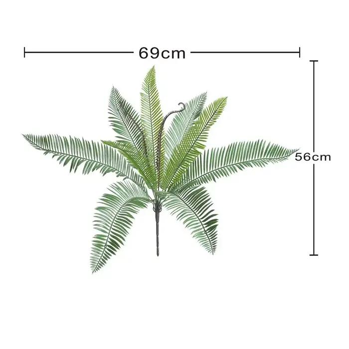 Plantes de fougères artificielles pour la décoration de bureau, simulation de queue adt, grand arbre en fer mauve, feuilles, plastique, plante verte, fleuriste