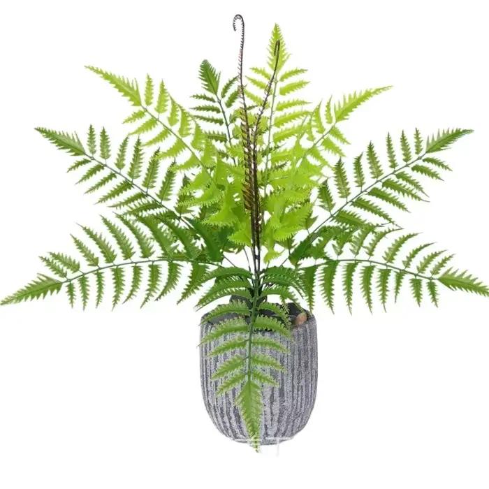 Plantes de fougères artificielles pour la décoration de bureau, simulation de queue adt, grand arbre en fer mauve, feuilles, plastique, plante verte, fleuriste