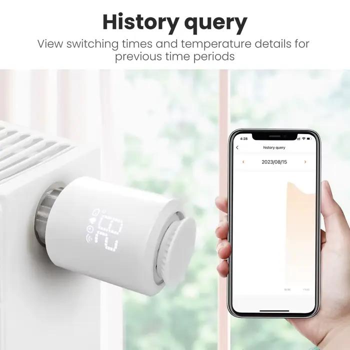 AVATTO ZigBee Thermostat Radiateur Actuateur Intelligent TRV Vanne Thermostatique Contrôleur de Température Compatible Tuya Alexa Google Home