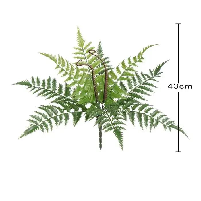 Plantes de fougères artificielles pour la décoration de bureau, simulation de queue adt, grand arbre en fer mauve, feuilles, plastique, plante verte, fleuriste