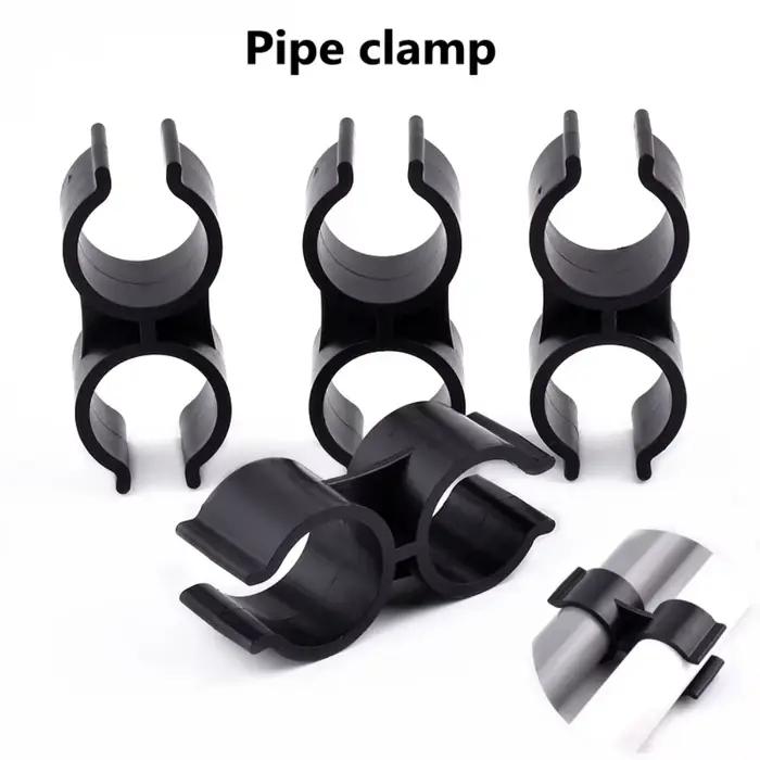 6 pièces Nouvelles pinces pour tuyaux en PVC 20/25 mm, type double U, pour irrigation agricole, support de tuyau d'eau, outil de jardin