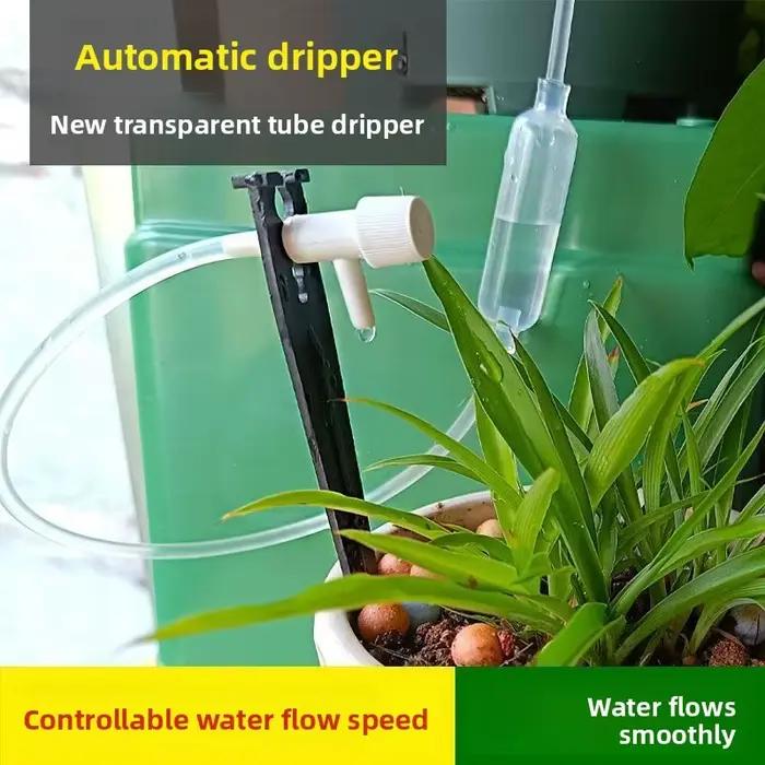 Kit d'irrigation goutte à goutte pour jardin avec vanne de régulation