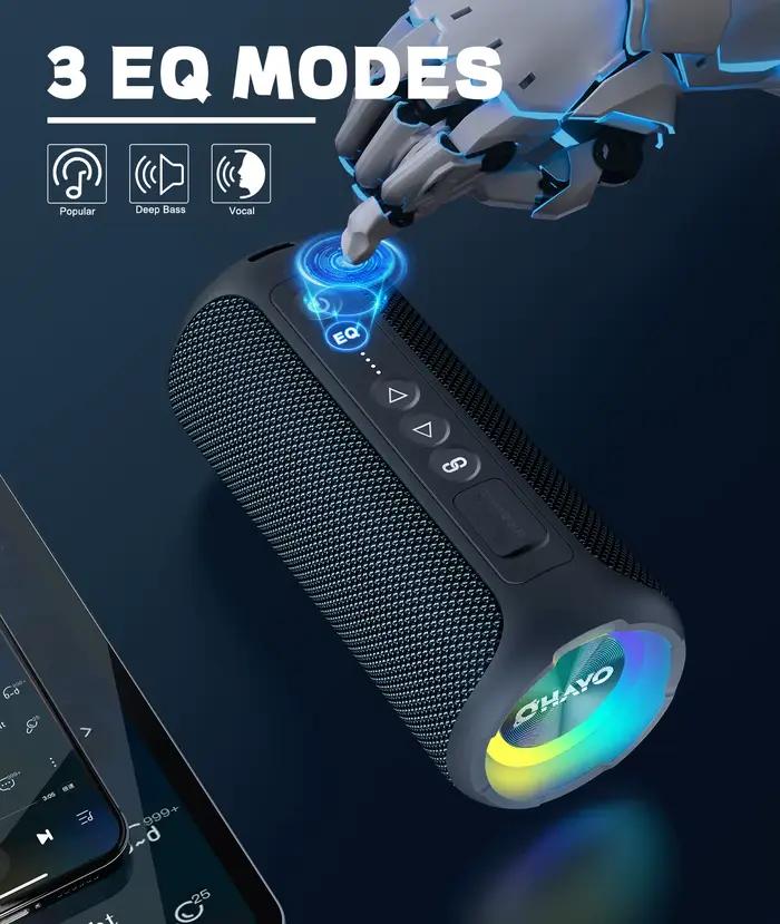 Ortizan-Enceinte Bluetooth 5.3 portable, haut-parleur sans fil, basses améliorées, étanche IP7, 30 heures d'autonomie, idéal pour la douche ou l'extérieur, 40W