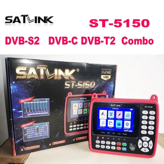 Détecteur de signal de télévision par satellite DVB-S2/T2/C COMBO Satlik ST-5150, compteur de signal numérique portable, détecteur de satellite H.265 HEVC MPEG-4