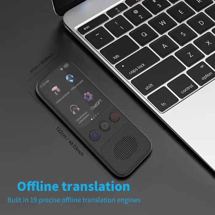 Dispositif de traduction linguistique, traducteur portable, 148 langues, traduction en temps réel, enregistrement, traduction WIFI, machine de traduction AI ChatGPT
