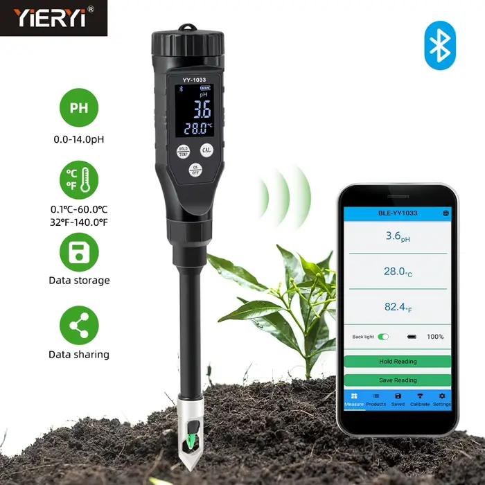 Testeur de sol intelligent avec Bluetooth
