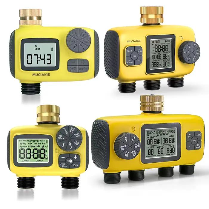 Programmateur d'arrosage programmable 1/2/3/4 voies pour jardin avec fonction de report de pluie
