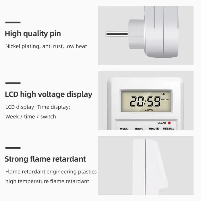 Prise de minuterie numérique électronique 24 heures