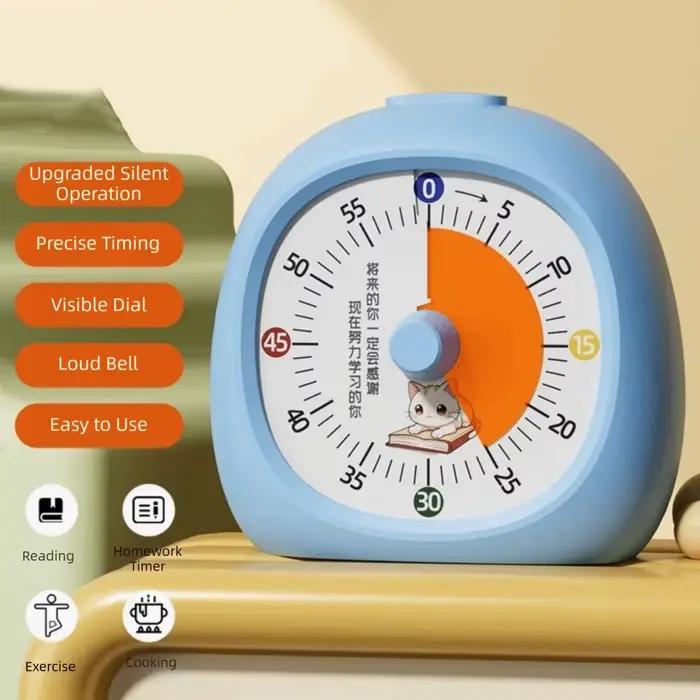 Minuteur visuel de 60 minutes, rappel visuel, minuteur de cuisine, gestion du temps, compte à rebours silencieux