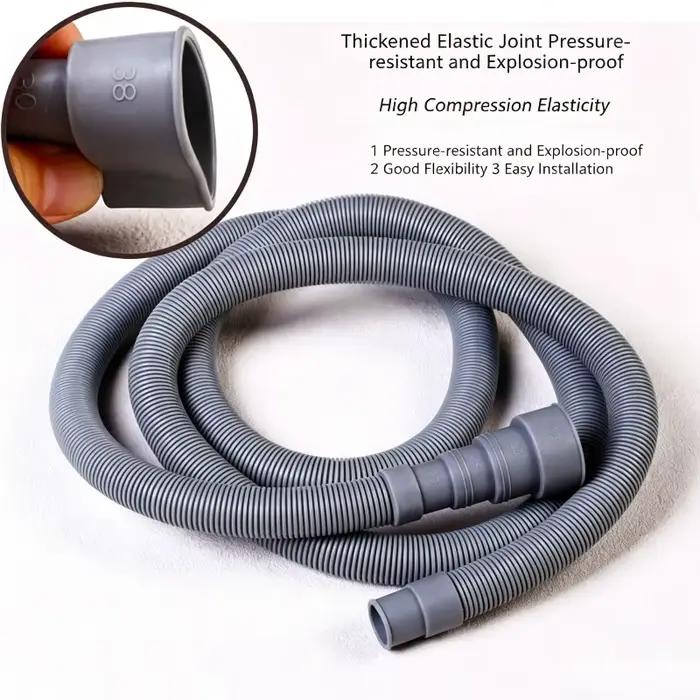 Tuyau d'extension de vidange pour machine à laver et lave-vaisselle de 80/100/250 cm avec colliers de serrage –