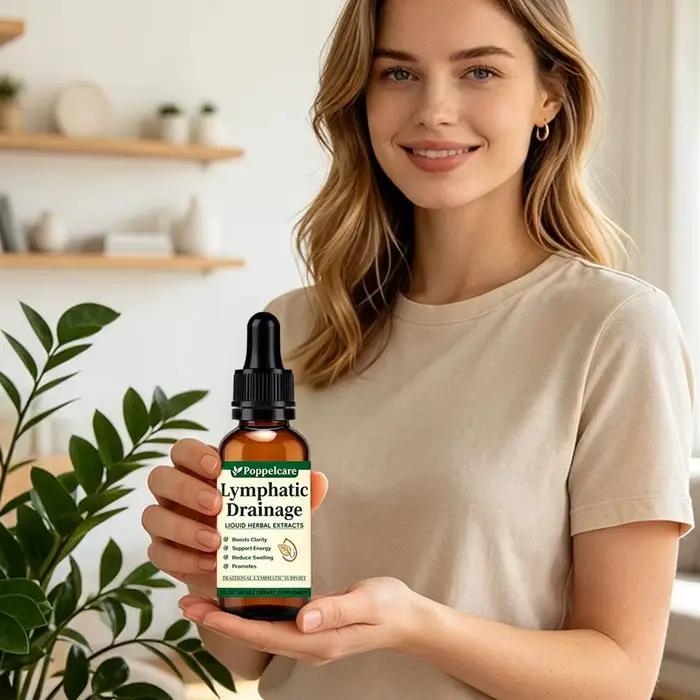 Gouttes naturelles à base de plantes pour le soin lymphatique, favorisent le flux lymphatique, réduisent l'œdème, soin corporel quotidien 60ml