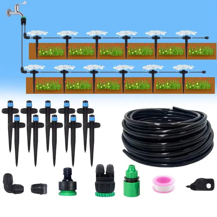 Kit de système d'irrigation goutte à goutte 1/4'' - Débit réglable