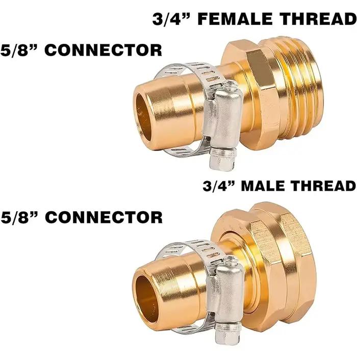 Connecteur de réparation de tuyau d'arrosage avec colliers de serrage